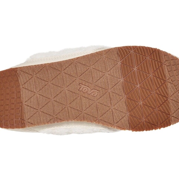 NEW TEVA WOMENS Re EMBER MOC FLEECE SNEAKER SHOES, OFF WHITE NIB COMFORTABLE - Picture 4 of 6